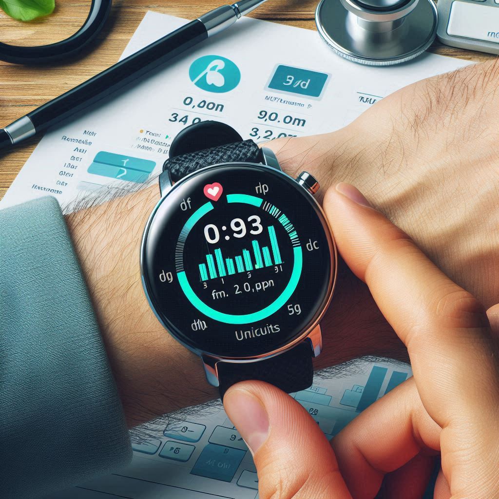 A fitness tracking app on a smartwatch displaying progress in meal prep weight loss goals, emphasizing the importance of monitoring results.