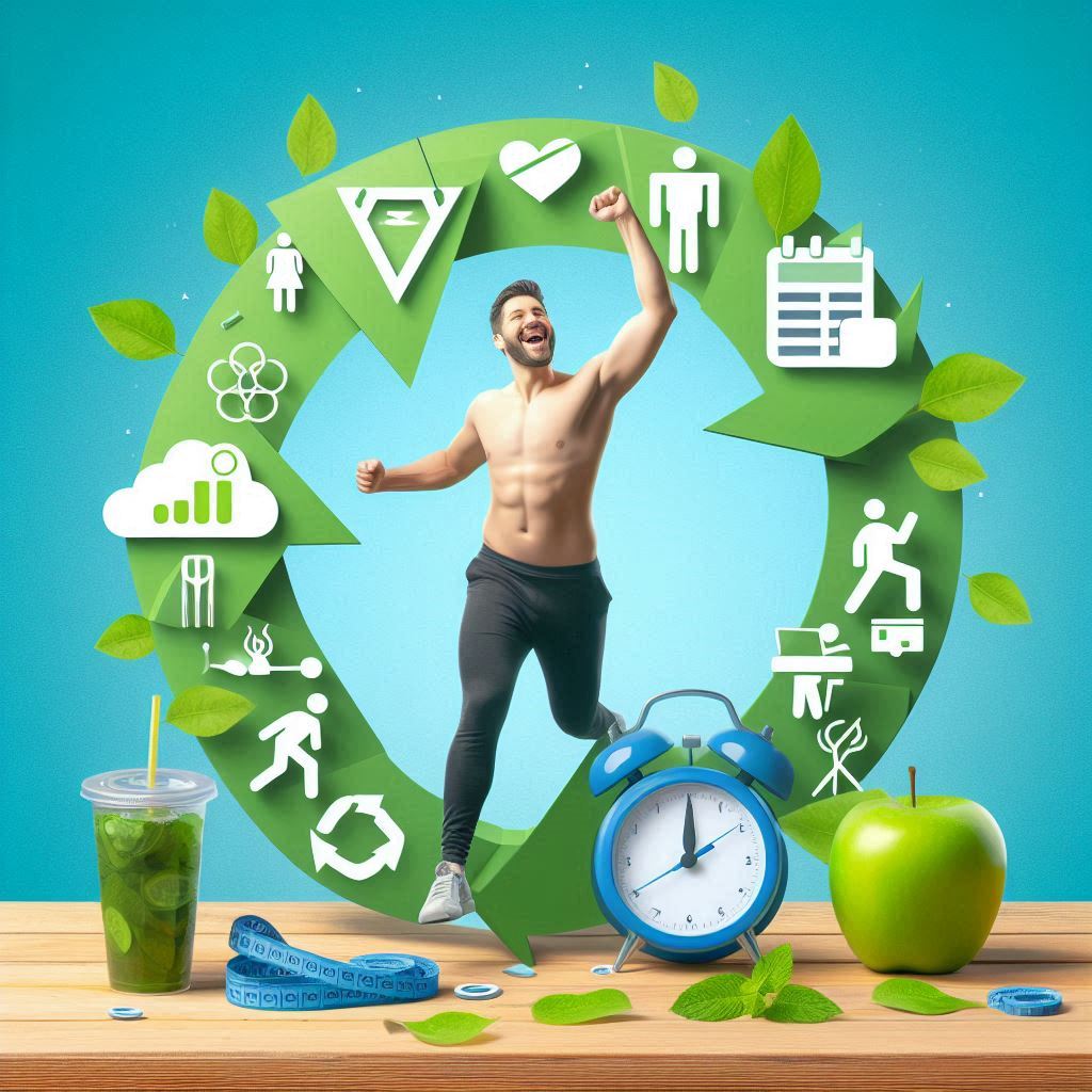 A happy individual celebrating their weight loss success, symbolizing sustainable health transformation.